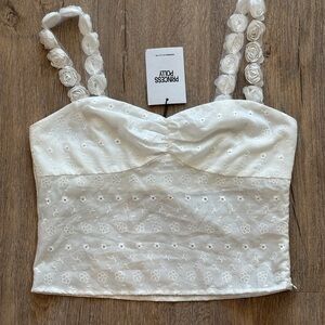 Princess Polly White Floral Women's Top